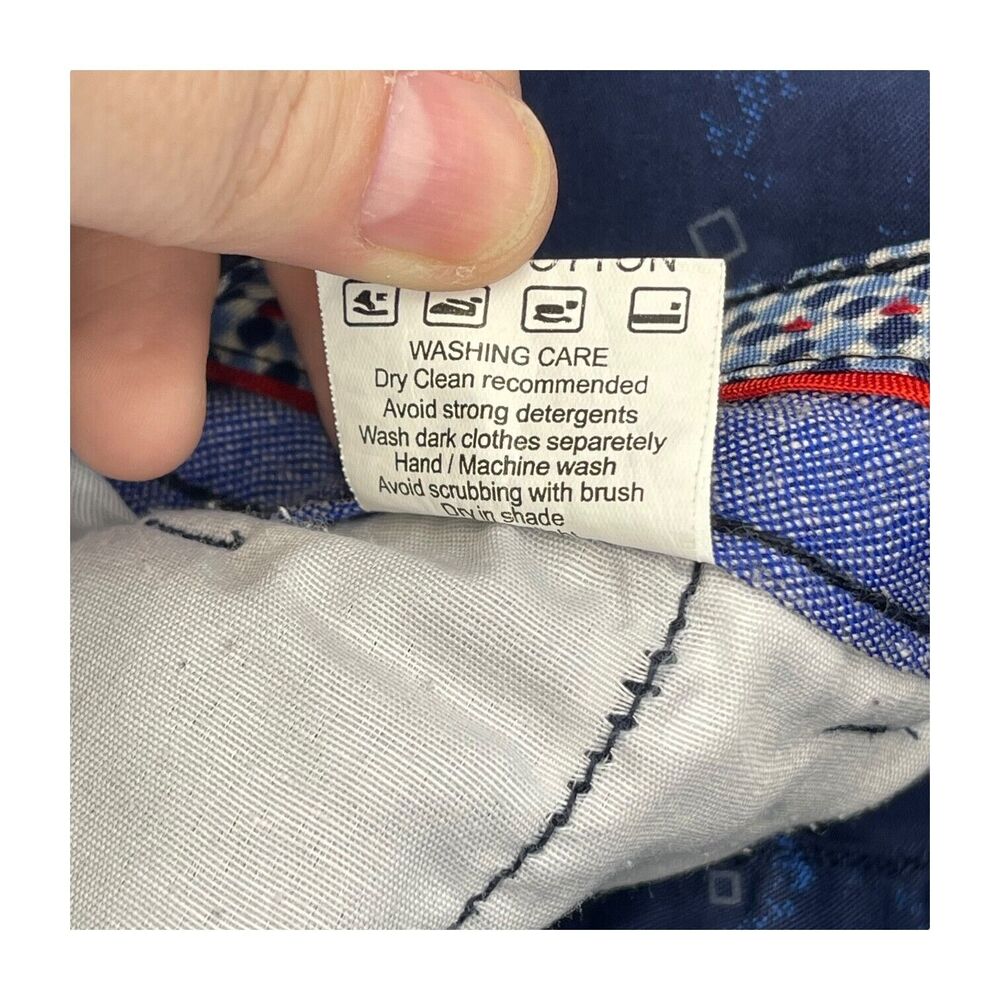Timber Line Mens Chino Shorts Size 36 Navy Printed - Picture 8 of 9